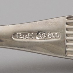 Robbe & Berking bestekcassette (109), model Metropolitan, Flensburg ca. 1990, zilver.