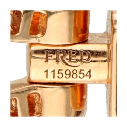 Fred 18K roségouden 'Force 10' armband bezet met ca. 3.10 ct. diamant