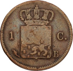 1 Cent. Willem I. 1821 B. F +.