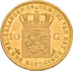 10 Gulden. Willem I. 1840. XF.