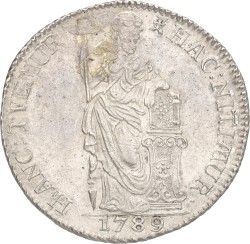 3 Gulden. V.O.C. (Zeeland). 1789. XF -.