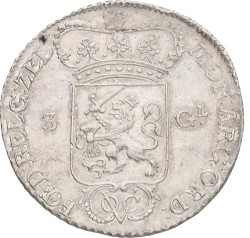 3 Gulden. V.O.C. (Zeeland). 1789. XF -.