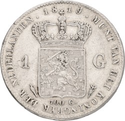 1 gulden. Willem I. 1819/19. VF +.