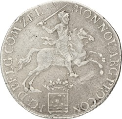 Halve dukaton of zilveren rijder. Zeeland. 1766. Fraai +.