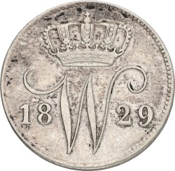 25 Cent. Willem I. 1829 B. VF.