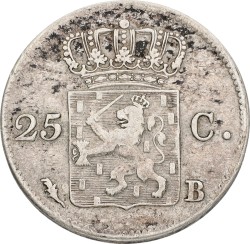 25 Cent. Willem I. 1829 B. VF.