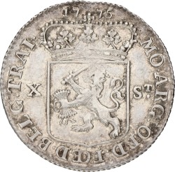 Halve generaliteits gulden van X stuiver. Utrecht. 1775. VF / XF.