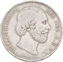 2½ Gulden. Willem III. 1853. VF -.