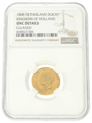 Gouden dukaat. Lodewijk Napoleon. 1808. UNC Details.