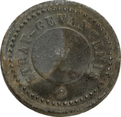 50 Cents. Tijdelijke strafgevangenis Woerden of oningevuld. ND (1834 - 1847). VF.