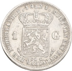 1 Gulden. Willem I. 1821. VF.