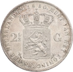 2½ Gulden. Willem III. 1850. XF +.