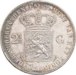 2½ Gulden. Willem III. 1852. XF.