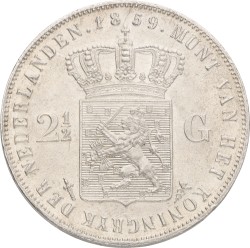 2½ Gulden. Willem III. 1859. XF +.