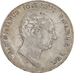 German States. Bavaria. Maximilian I Joseph. 1 Kronenthaler. 1815. VF.