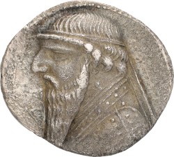 Parthian Kingdom. Ekbatana. Mithradates. Drachm. ND (109 -95 BC). VF.