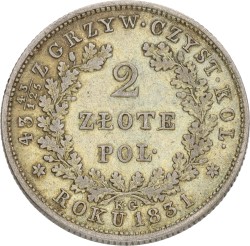 Poland. November uprising. 2 Zlote. 1831. VF +.