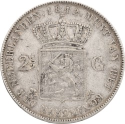 2½ Gulden. Willem II. 1842. VF.