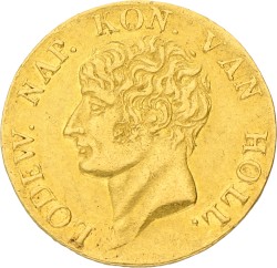 Gouden dukaat. Lodewijk Napoleon. 1809. VF +.