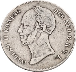 2½ Gulden. Willem II. 1846 - With Sword. VF -.