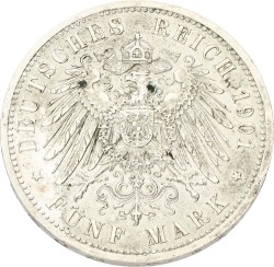 German States. Prussia. Wilhelm II. 5 Mark - 200th anniversary of the kingdom. 1901. VF / XF.