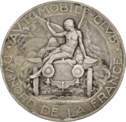 France. 20th century. Pricemedal of the Automobile club du Nord de la France. XF -.