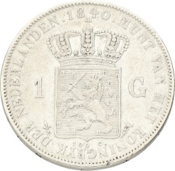 1 Gulden. Willem I. 1840. VF +.