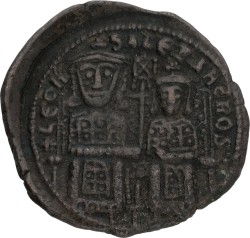 Byzantine Empire. Constantinople. Leo VI. Follis. 886-912. F.