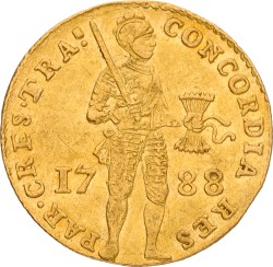 Gouden dukaat. Utrecht. 1788. VF +.