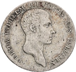 German States. Prussia. Friedrich Wilhelm III. Reichsthaler. 1814. VF.