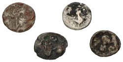 Donau Celts. Lot (4) Drachme. 2nd - 1st century BC. Average F.