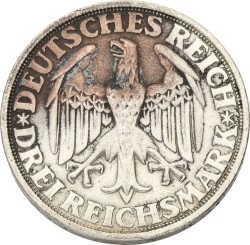 Germany. Weimar Republic. 3 Mark - Dinkelsbühl. 1928. XF.