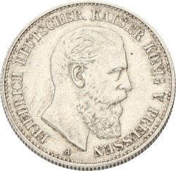 German States. Prussia. Friedrich III. 2 Mark. 1888. XF.