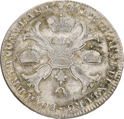 Kronenthaler. Brabant. Brussel. Franz II. 1794. VF +.