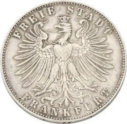 German States. Frankfurt. 1 thaler. 1862 - German shooting festival. XF.