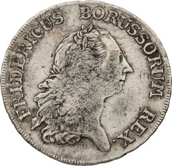 German States. Prussia. Friedrich II. Reichsthaler. 1765. VF -.