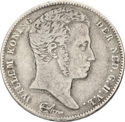 ½ Gulden. Willem I. 1830 - With Michaut. VF.