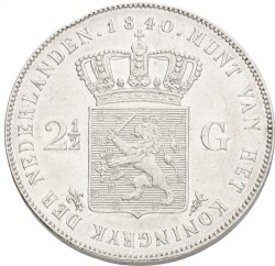 2½ gulden. Willem I. 1840. XF +.