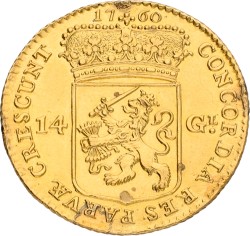 Gouden rijder van 14 gulden. Utrecht. 1760. VF / XF.