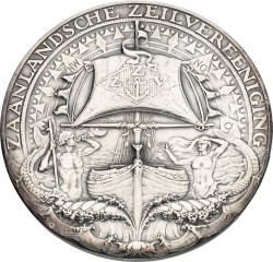 Nederland. ND (1926) / 1936. Zilveren prijspenning van de Zaanlandsche zeilvereniging. XF -.