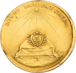 Poland. Polish-Lithuanian commonwealth. ND (1672 - 1673). Gold medal of 4 ducats on the war with the Turks. XF -.