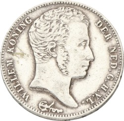 ½ Gulden. Willem I. 1829. VF +.