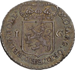 Gulden - generaliteits. Holland. 1795. Zeer Fraai +.