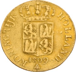 Gouden dukaat. Lodewijk Napoleon. 1809. F.