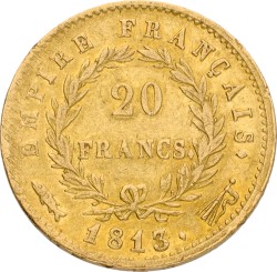 20 Francs. Napoleon I. 1813. VF.