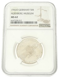 Germany. BRD. 5 Mark - Nurnberg Museum. 1952. MS 62.