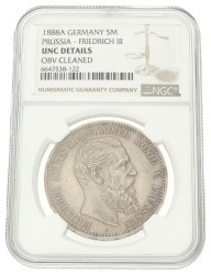 German States. Prussia. Friedrich III. 5 Mark. 1888. UNC Details.