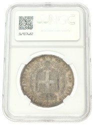 Italian states. Kingdom of Sardinia. Vittoria Emanuele II. 5 Lire. 1852 P. AU 50.