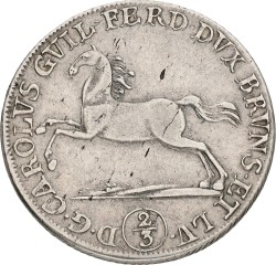 German States. Brunswick-Wolfenbüttel. Karl II Wilhelm Ferdinand. 24 Mariengroschen. 1797. VF.