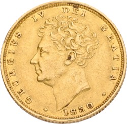 Great Britain. George IV. Sovereign. 1830. XF.